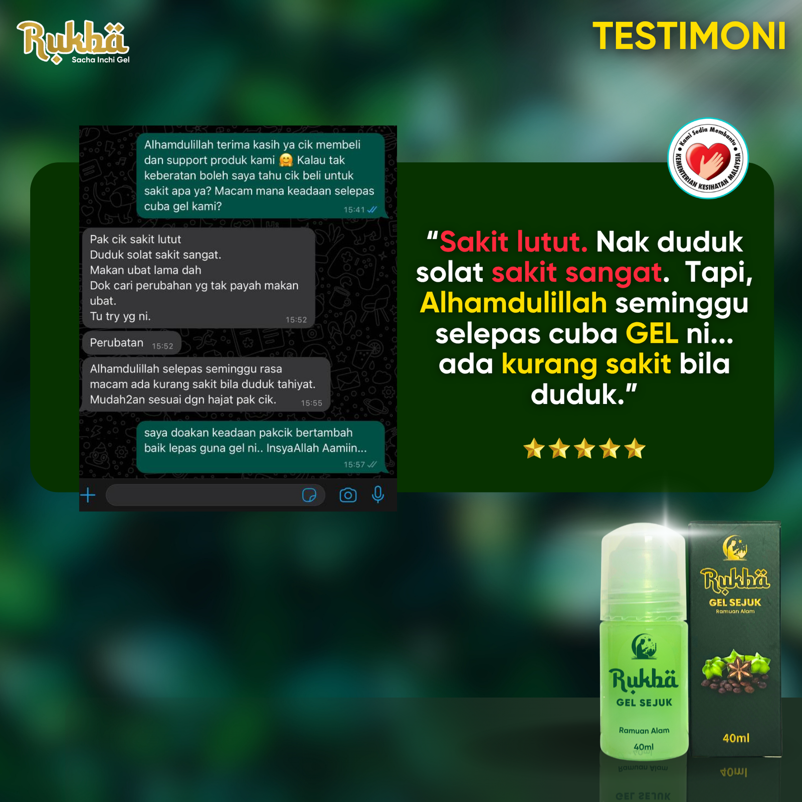 Testimoni pelanggan Rukba 22