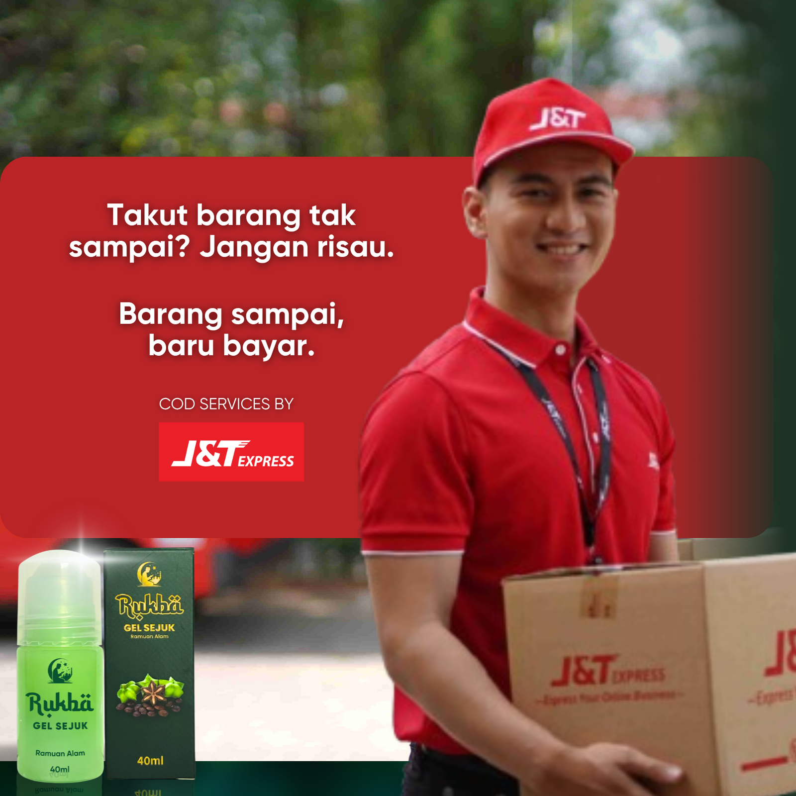 Penghantaran Gel Rukba ke pintu rumah