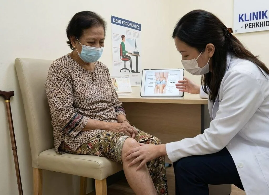 Pemeriksaan lutut di klinik